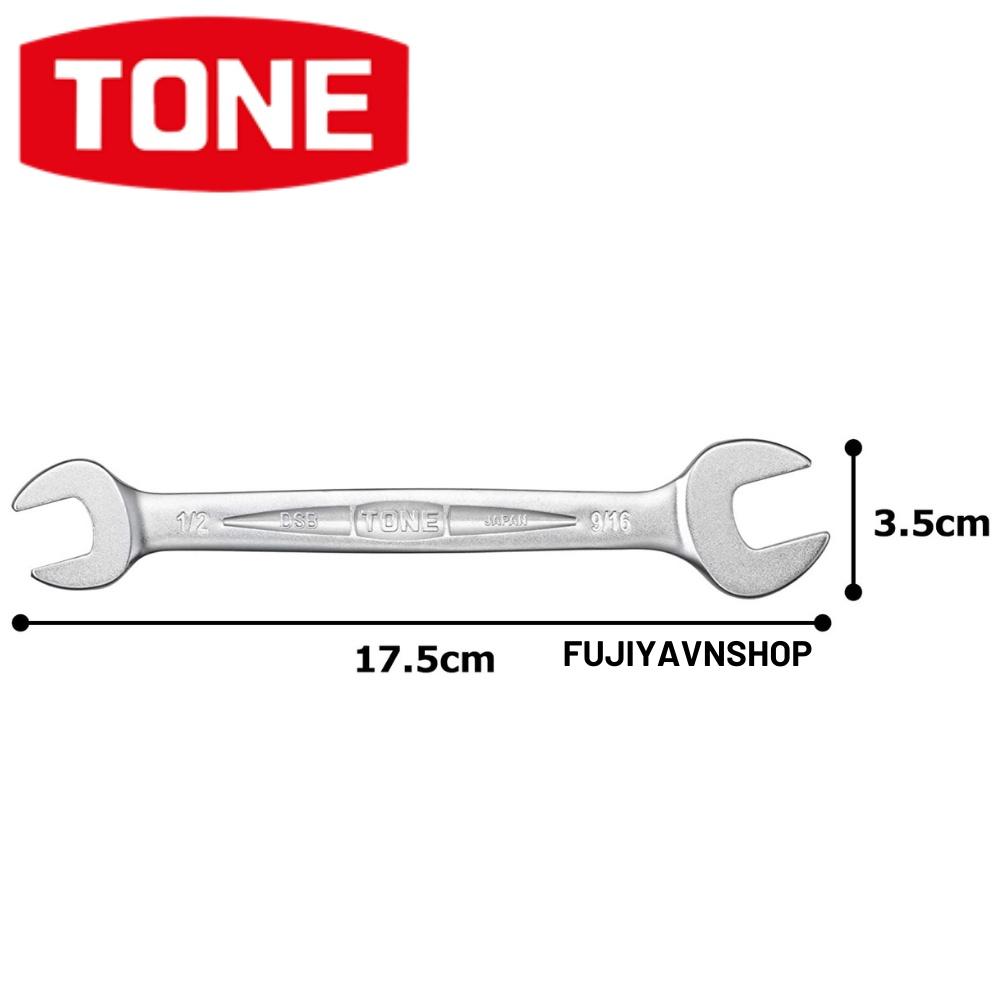 Cờ lê 2 đầu miệng hệ inch 1/2 × 9/16 Tone DSB-1618