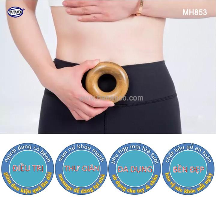 Dụng Cụ day ấn Huyệt Mát xa tròn Gỗ thơm (MH853) massage Đầu, bụng, tay, chân, kiểu thái - Chăm sóc sức khỏe