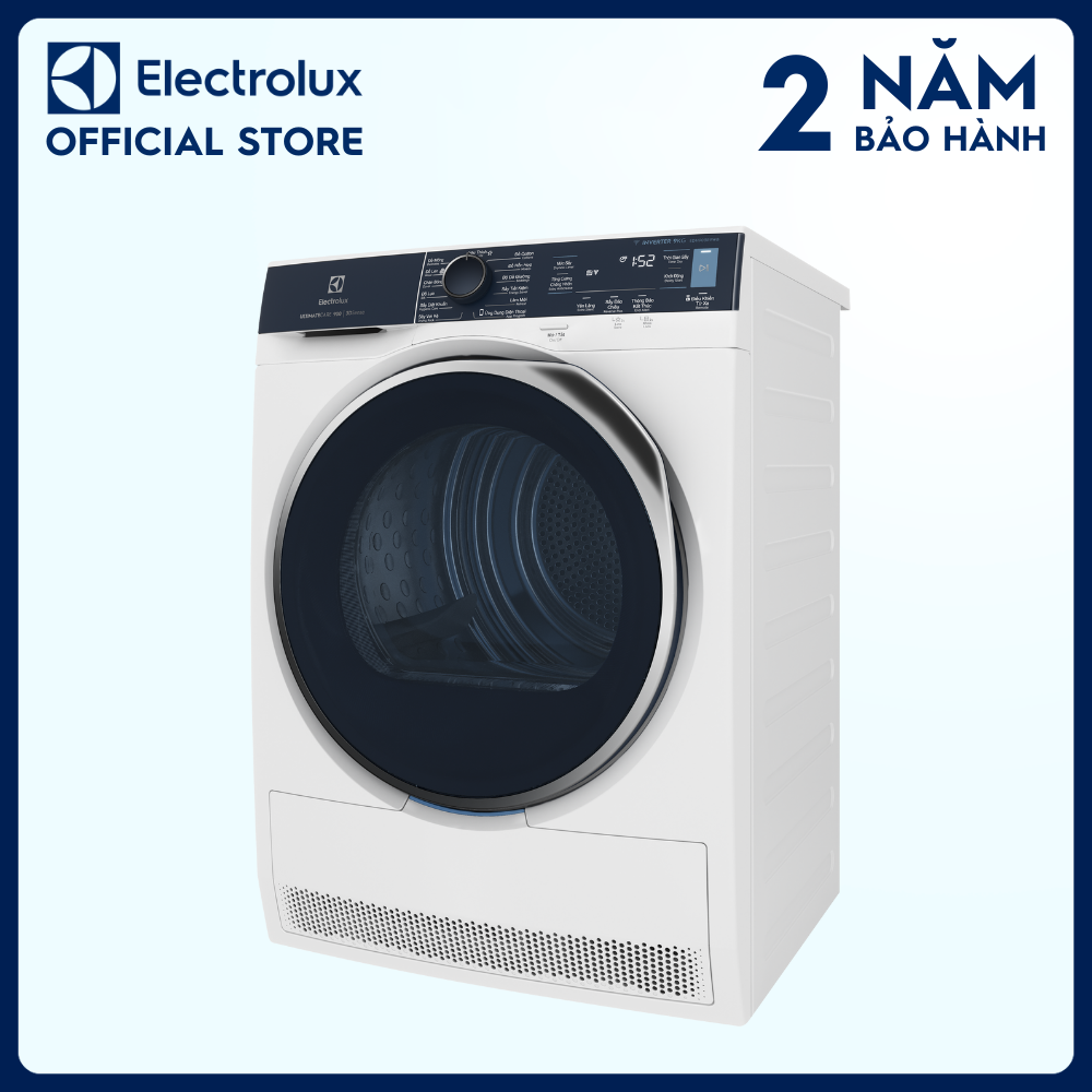 Máy sấy bơm nhiệt Electrolux Heat Pump 9kg EDH903R9WB - Bảo vệ sợi vải, giảm 50% điện năng, tránh co rút và biến dạng, kết nối Wifi