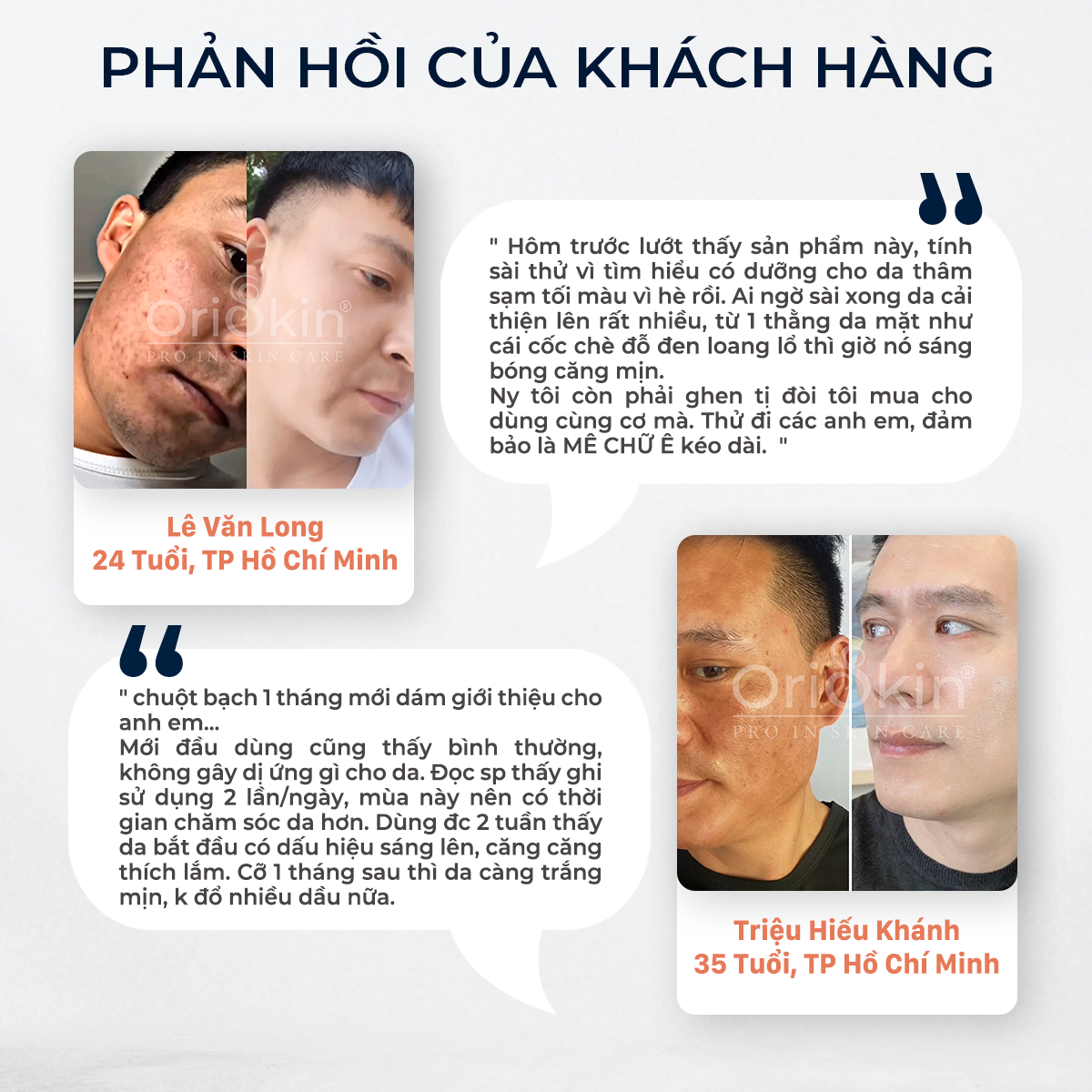 Serum Dành Cho Nam Giới Dưỡng Trắng Mờ Thâm Mụn, Kiềm Dầu, Se Khít Lỗ Chân Lông, Oriskin Brightening Serum 20 ml