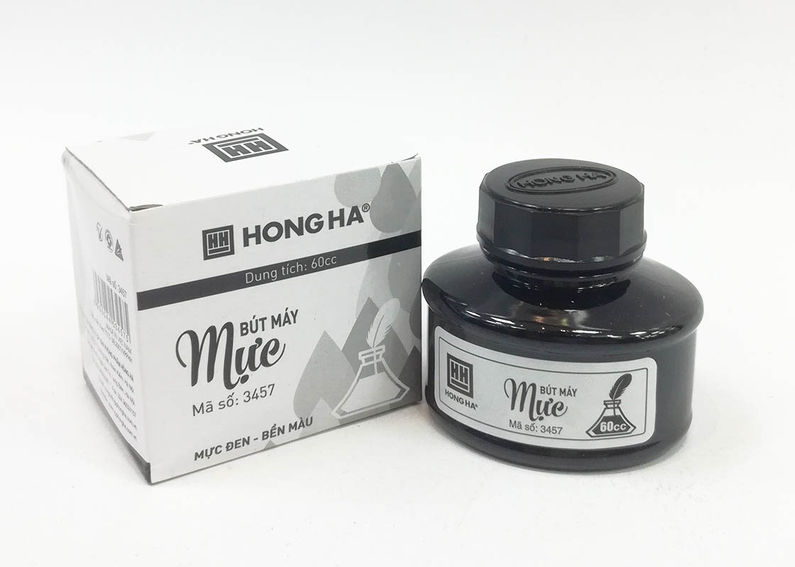 Bộ 3 Mực Viết Máy Hồng Hà 60cc 3457 - Mực Đen