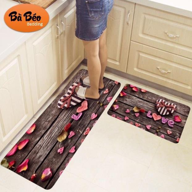 Bộ 2 thảm nhà bếp hình 3d