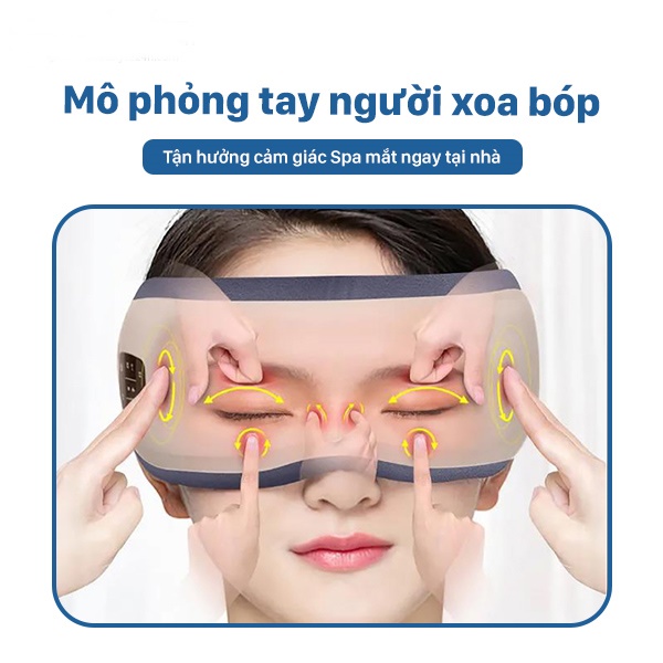 Máy massage mắt HY-01,Massage  Bằng Ấp Suất Khí Có Tích Hợp Kết Nối Bluetooth Nghe Nhạc Thư Giãn Cao Cấp