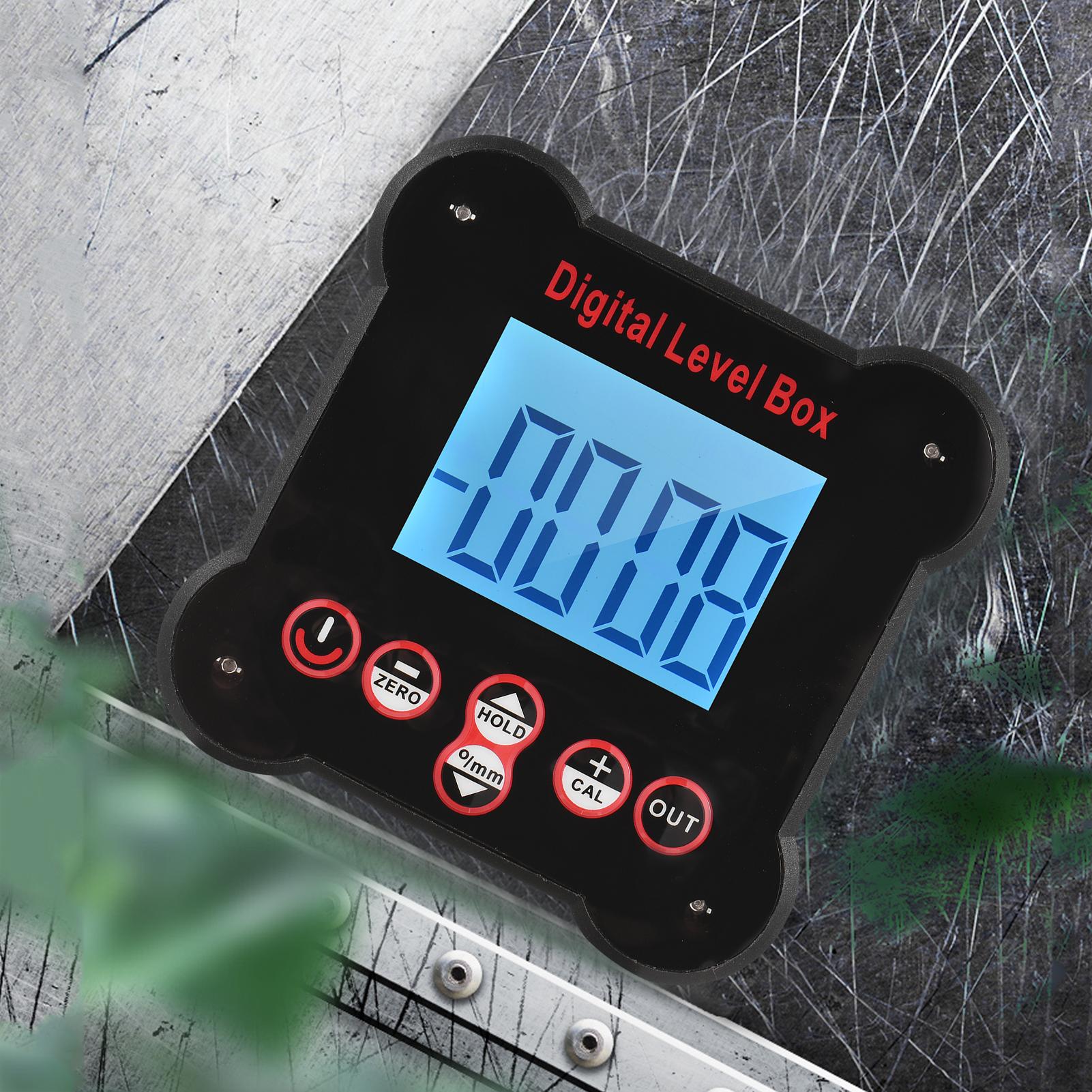 Digital Inclinometer 4*90° Electronic Level and Angle Gauge Magnetic Angle Finder LCD Backlight Digital Protractor Measuring Tool for Woodwork Building Automobile