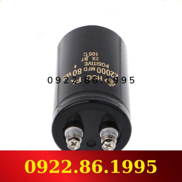Tụ Điện Trục Vít Điện Phân 22000UF 80V Bộ Nguồn Amp Âm Thanh, 50X80Mm 105 ℃ hàng mới về