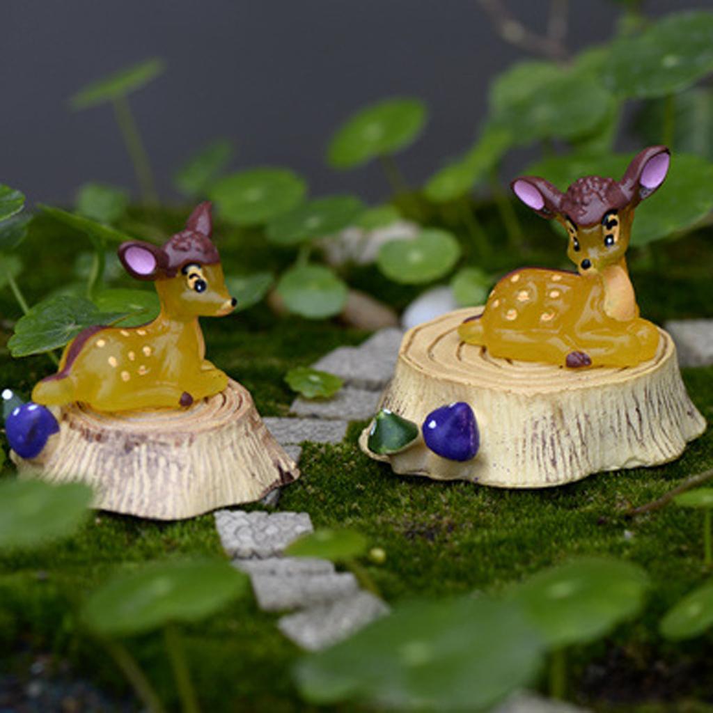 Miniature wooden wooden stool chair with mushroom mini world garden decor