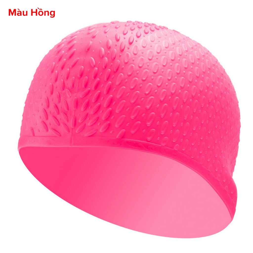 Mũ Bơi Người Lớn, Trẻ Em Silicone Siêu Co Giãn – Chọn Màu, Siêu Bền, Siêu Mềm, Chống Thấm Nước Loại Có Gai - Hàng Chính Hãng dododios