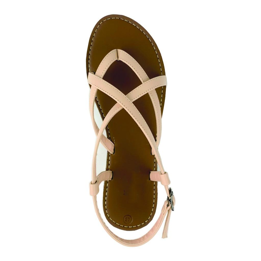 Dép sandal nữ thời trang đi biển đế bệt dây mảnh quai ngang chính hãng có Bigsize S023
