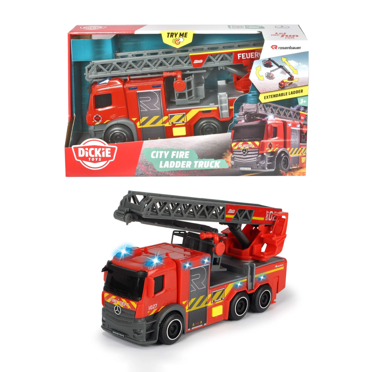 203714023038 Đồ Chơi Xe Cứu Hỏa DICKIE TOYS City Fire Ladder Truck