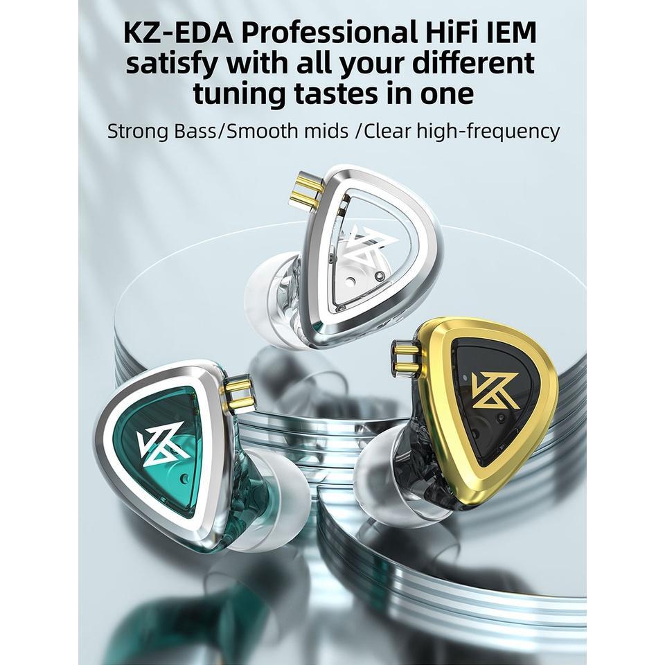 Tai nghe KZ EDA 3 cặp nút nhét tai chất âm Bass/cân bằng/Hi-Res thể thao chống ồn HIFI KZ EDX PRO ZSN ZEX PRO