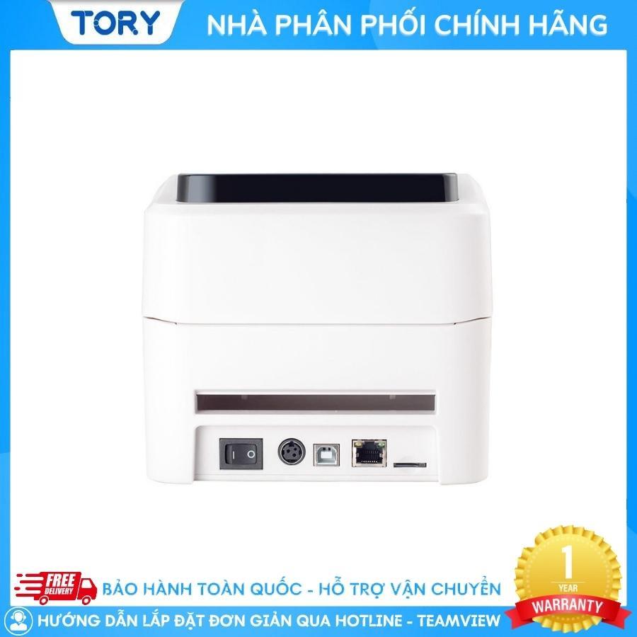 Máy in tem nhãn, mã vạch Xprinter XP-420B cổng USB + LAN. Máy in đơn hàng, in tem, in vận đơn TMĐT khổ 110mm