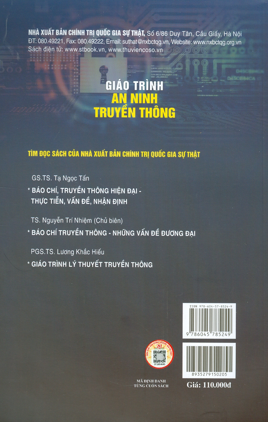 Giáo trình An Ninh Truyền Thông (Học viện Báo chí và Tuyên truyền)