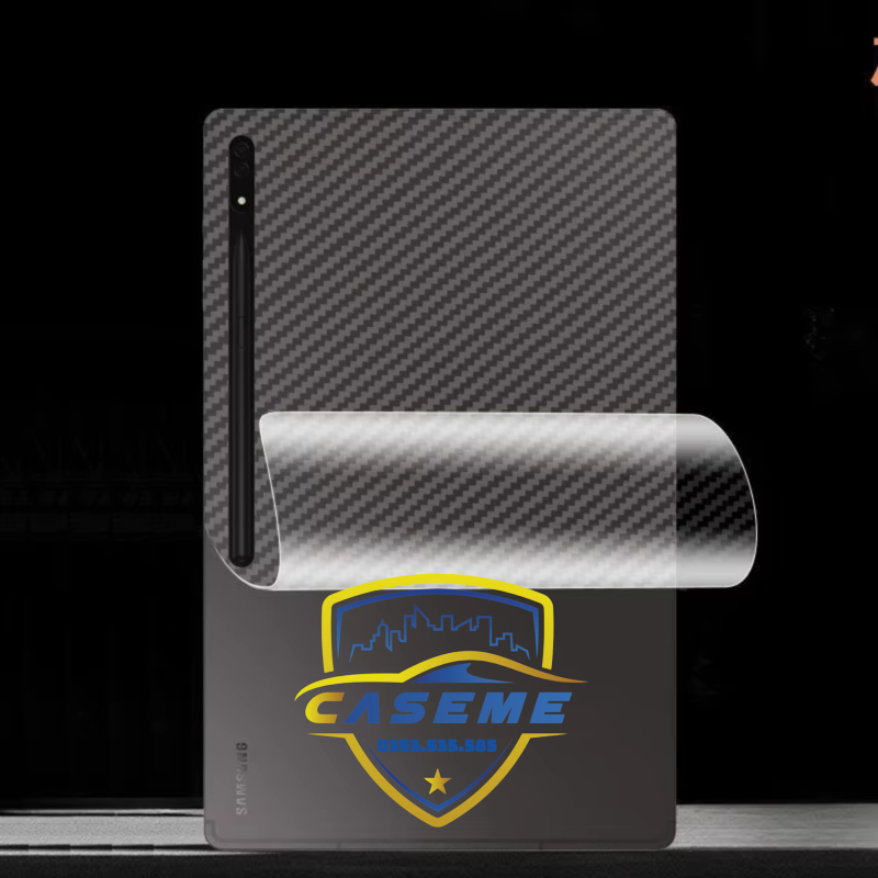 Miếng Dán Sợi Carbon 3D Bảo Vệ Mặt Sau Cho Samsung Galaxy Tab S7, S8, S9 - Hàng Nhập Khẩu