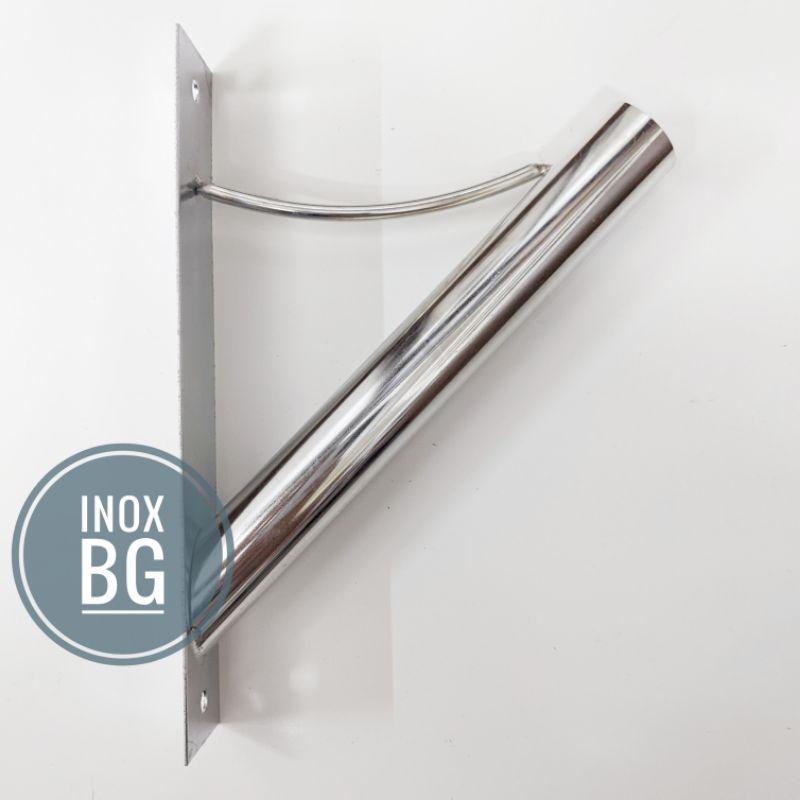 Giá treo cờ nghiêng bằng Inox bắt tường