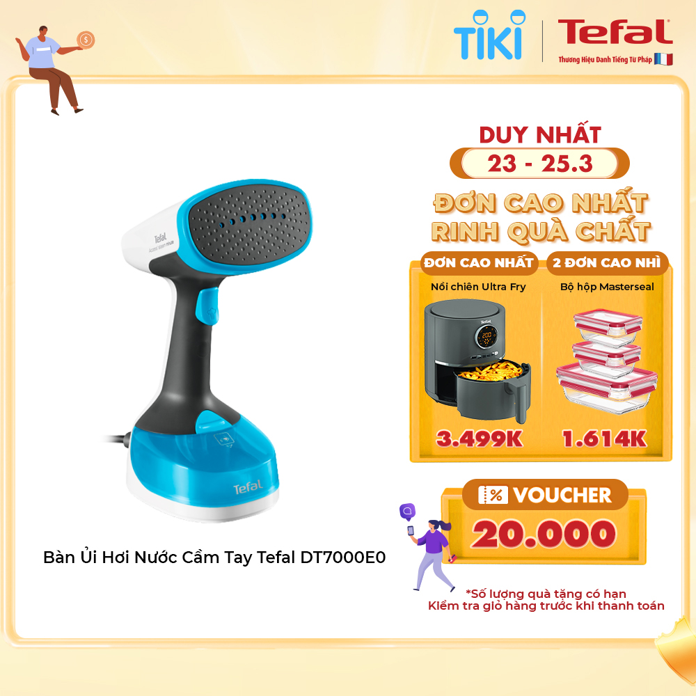 Bàn ủi hơi nước cầm tay tiện lợi Tefal DT7000E0 -1100W- Hàng chính hãng