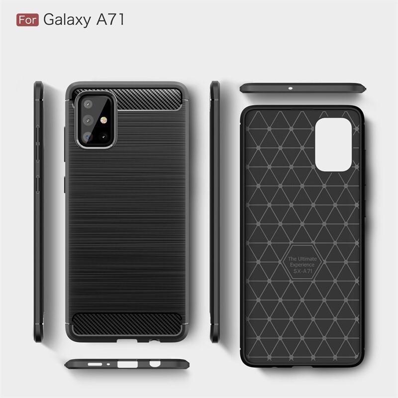 Ốp lưng dành cho Galaxy A51, A71 màu đen vân nhám