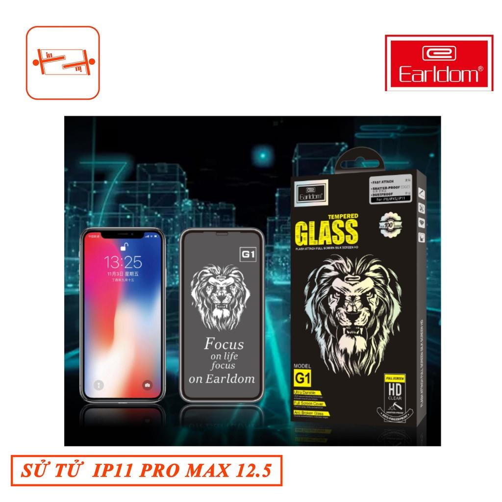 Cường Lực DÀNH CHO IPHONE 11 PRO MAX (6.5) (Đen) Sư Tử Earldom