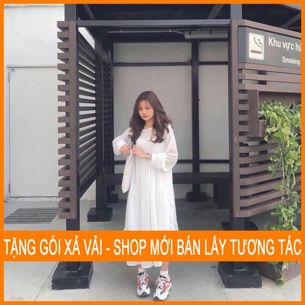 VÁY SUÔNG BÈO VOAN TẦNG BABYDOLL DÁNG DÀI VINTAGE / VÁY BABYDOLL DÁNG DÀI TRẮNG Moonunisex