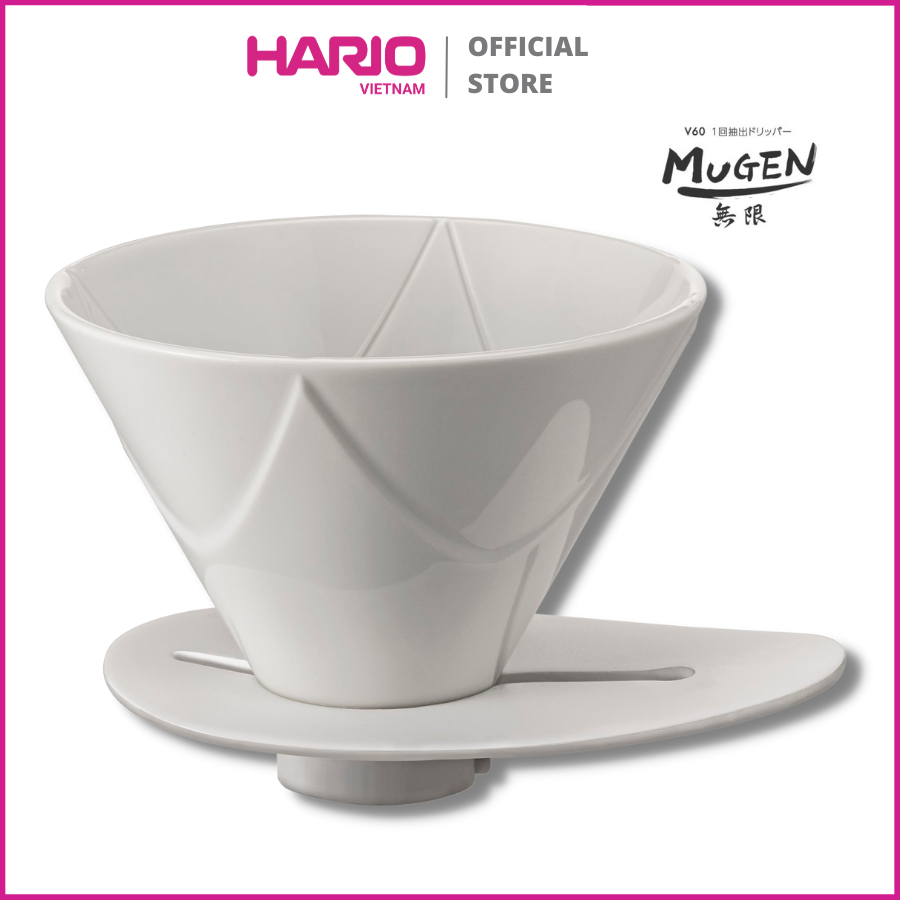 Phễu sứ pha cà phê HARIO V60 MUGEN - V60 One Pour Dripper MUGEN VDMU-02-CW