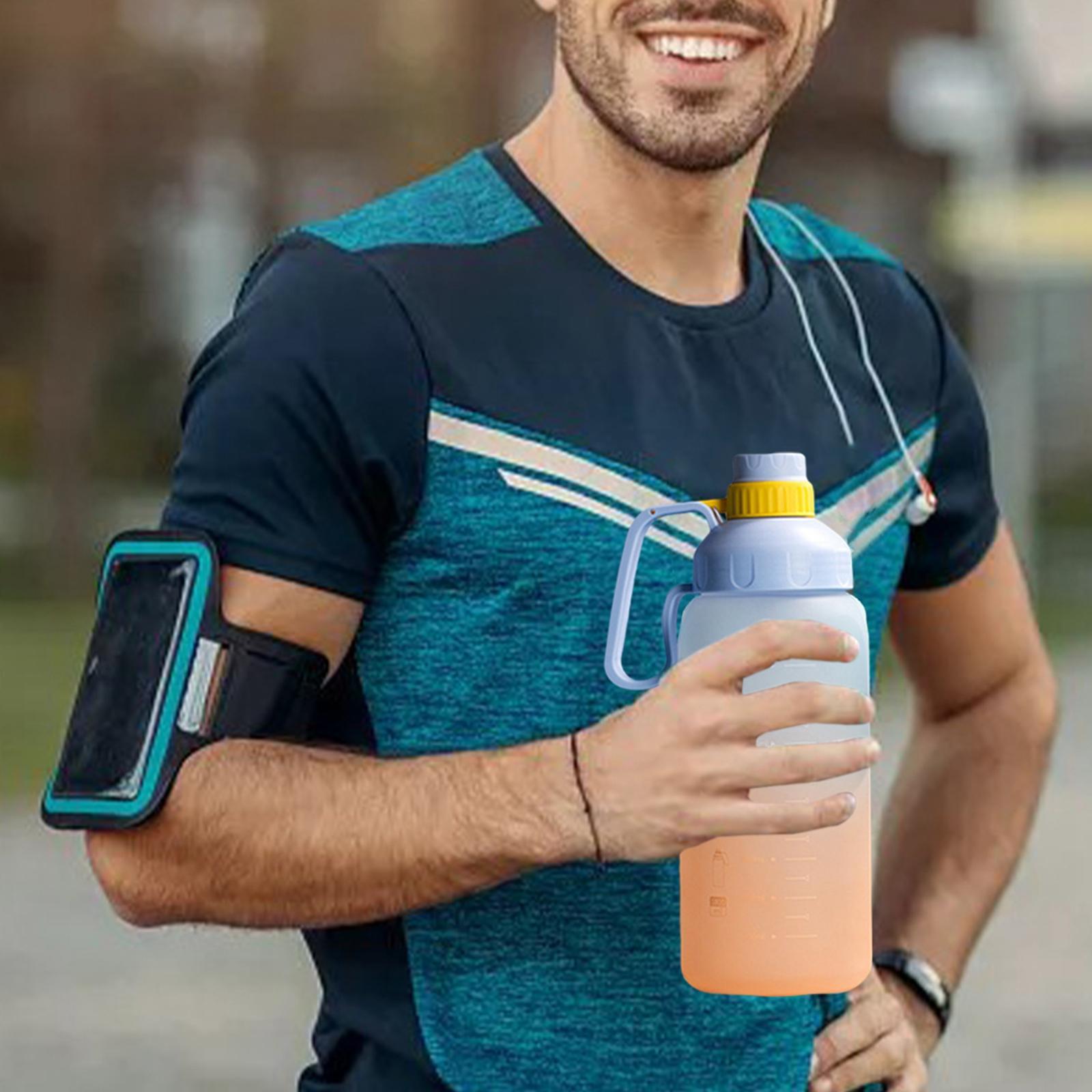 1800ML Large Capacity Reusable Motivational Water Bottle Jug Drinking Kettle for Sports Running Cycling