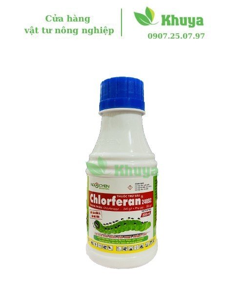 Thuốc trừ sâu Chlorferan 240SC 200ml Sâu cuốn lá - Đục thân