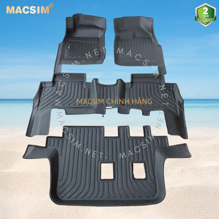 Thảm lót sàn xe ô tô Chevrolet TrailBlazer Nhãn hiệu Macsim chất liệu nhựa TPV cao cấp màu đen