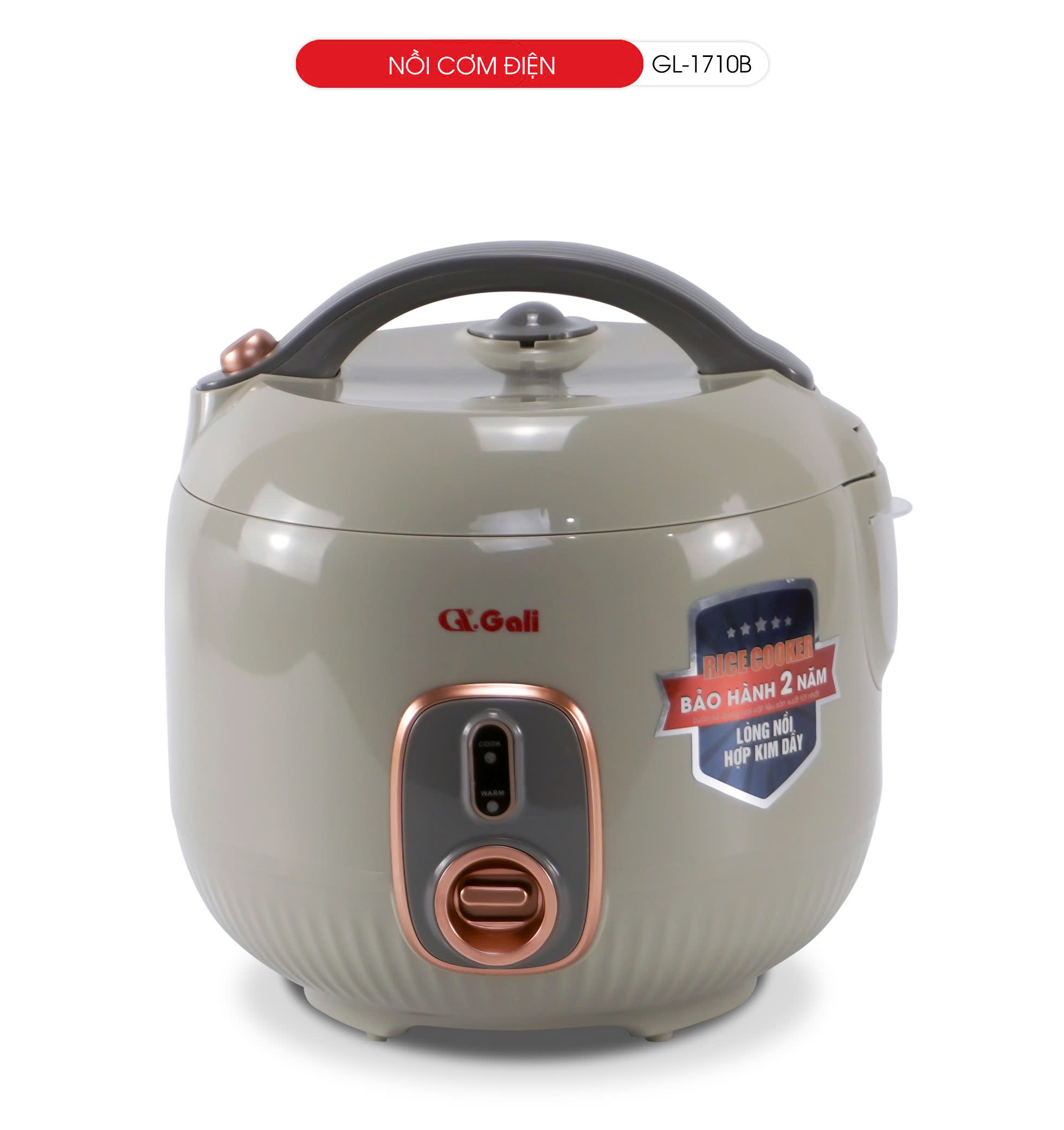 Nồi cơm điện Gali GL-1710B 1 lít. Hàng chính hãng, bảo hành 24 tháng.