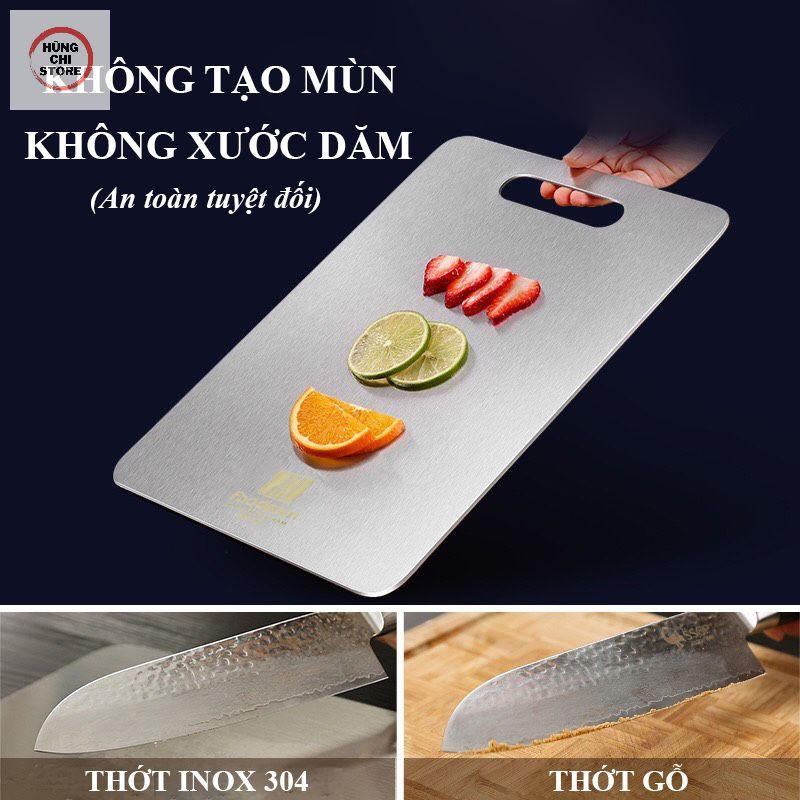 Thớt inox 304 kháng khuẩn Foodcom FC008 size 330*230mm, chống ẩm mốc độc hại