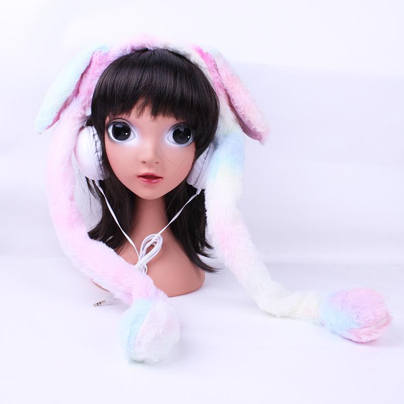 Phong cách mới nhất mới nhất tai thỏ hoạt hình dễ thương tai nghe túi khí Tai nghe sáng tạo của người nổi tiếng trên Internet có thể di chuyển tai nghe gắn trên đầu phát sáng sang trọng