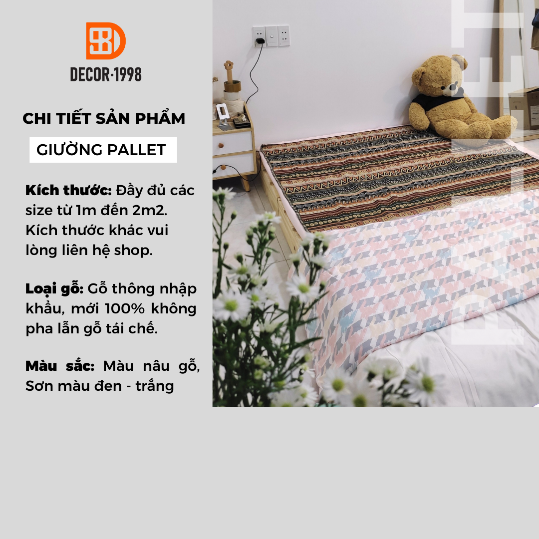 GIƯỜNG NGỦ PALLET CAO 15CM,20CM , PALLET LẮP RÁP, GIƯỜNG NGỦ GẤP GỌN ĐỦ MỌI KÍCH THƯỚC GỖ THÔNG NHẬP KHẨU