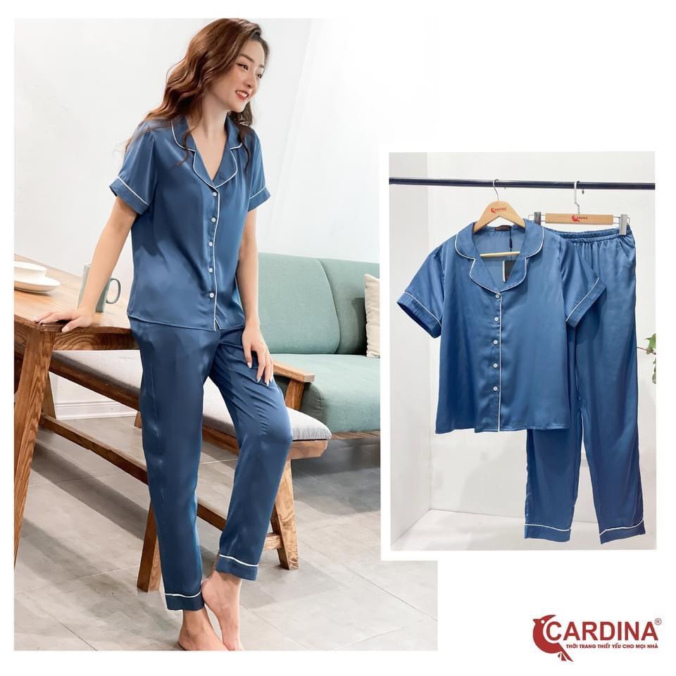 Bộ Pijama Nữ  Cộc Tay Quần Dài Chất Lụa Satin Nhật Cao Cấp Cho Nàng Vẻ Ngoài Trẻ Trung, Hiện Đại