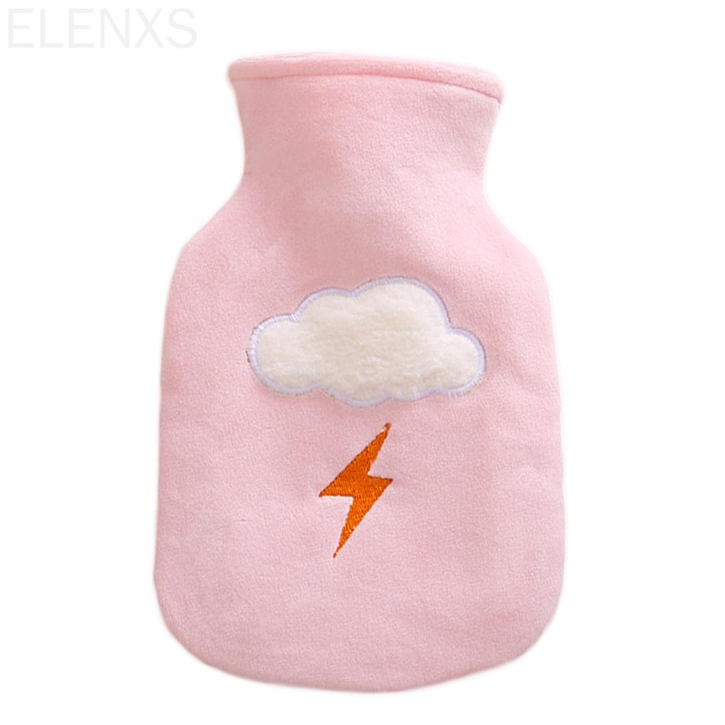 Cloud Warm Water Bag Thick Plush Hot Water Bottle Hand Warmer Large 500ML Student Portable Water-filled Heater ELEN