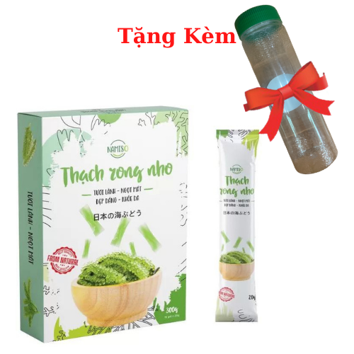 Thạch Rong Nho Namiso – Hộp 300g , Tặng Kèm Bình Uống Nước