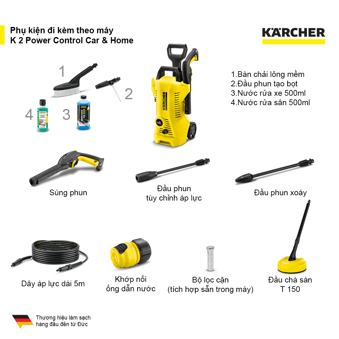 Hình ảnh Máy phun rửa áp lực cao Karcher K 2 Power Control Car & Home