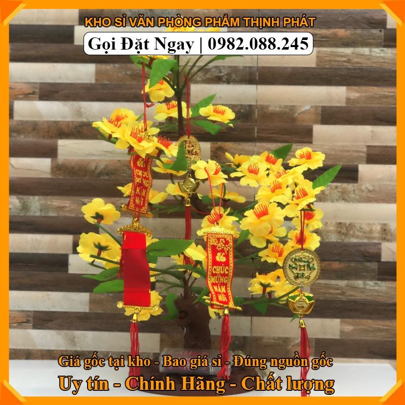 CÂY MAI ĐÀO GIẢ ĐỂ BÀN CỰC XINH - CAO 32CM