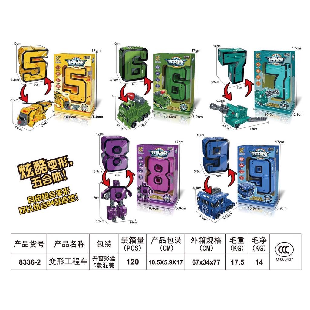 Bộ Số Biến Hình Lắp Ráp Ô Tô Thành Robot Siêu Đỉnh Cao Từ 0-4 và 5-9(CÓ BÁN LẺ)