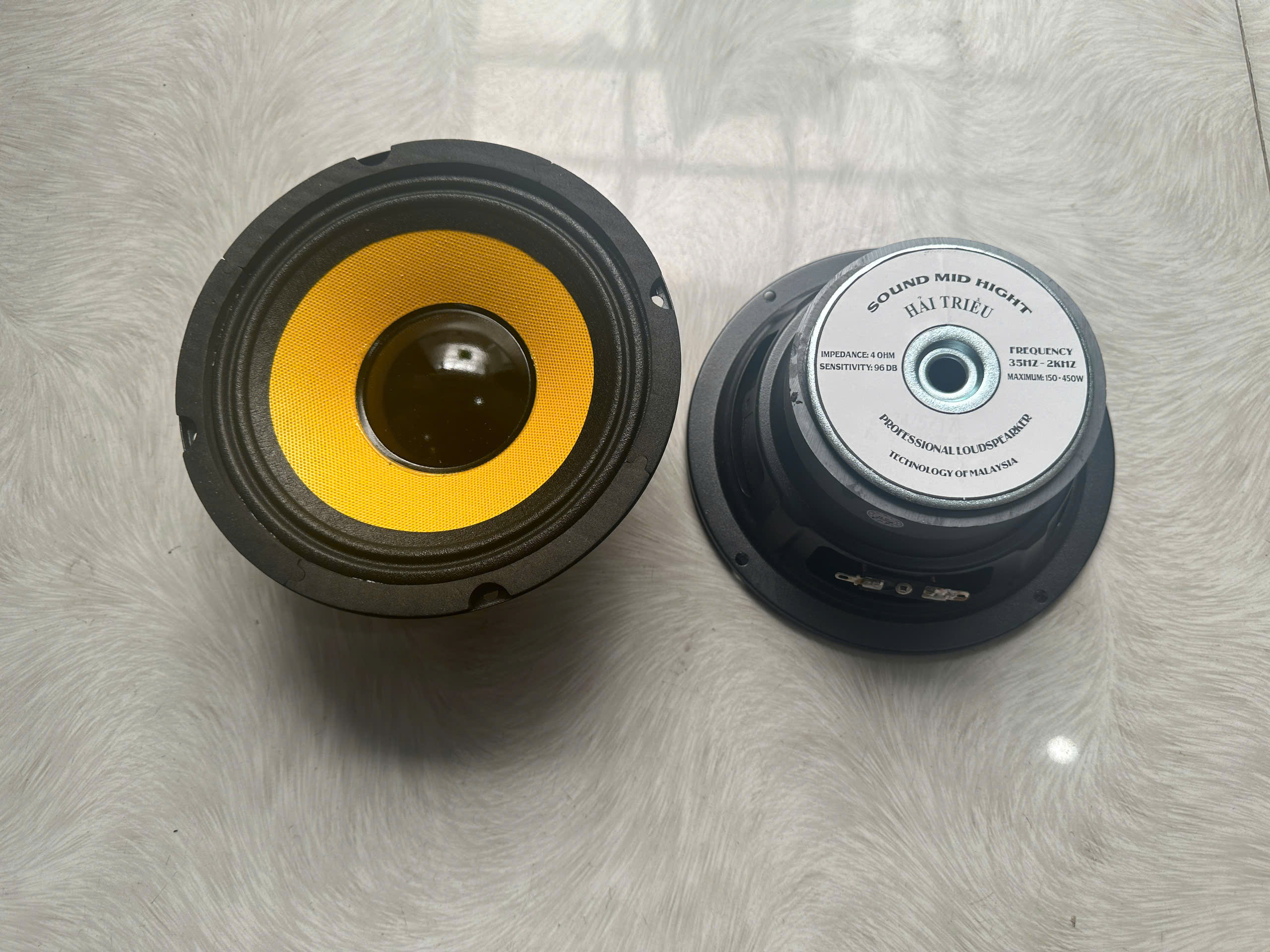 CỦ LOA BASS RỜI 16 HÀNG CHÍNH HÃNG HẢI TRIỀU COIL 38 TỪ 100 GÂN VẢI MÀN VÀNG (GIÁ 1 CÁI)