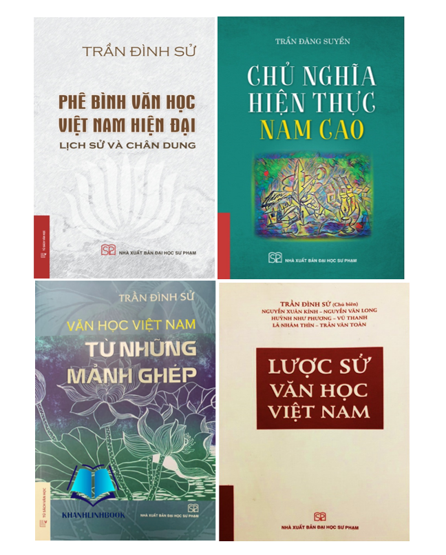 Sách - Combo 4 cuốn phê bình văn học + chủ nghĩa hiện thực + văn học từ những mảnh ghép + lược sử văn học VN