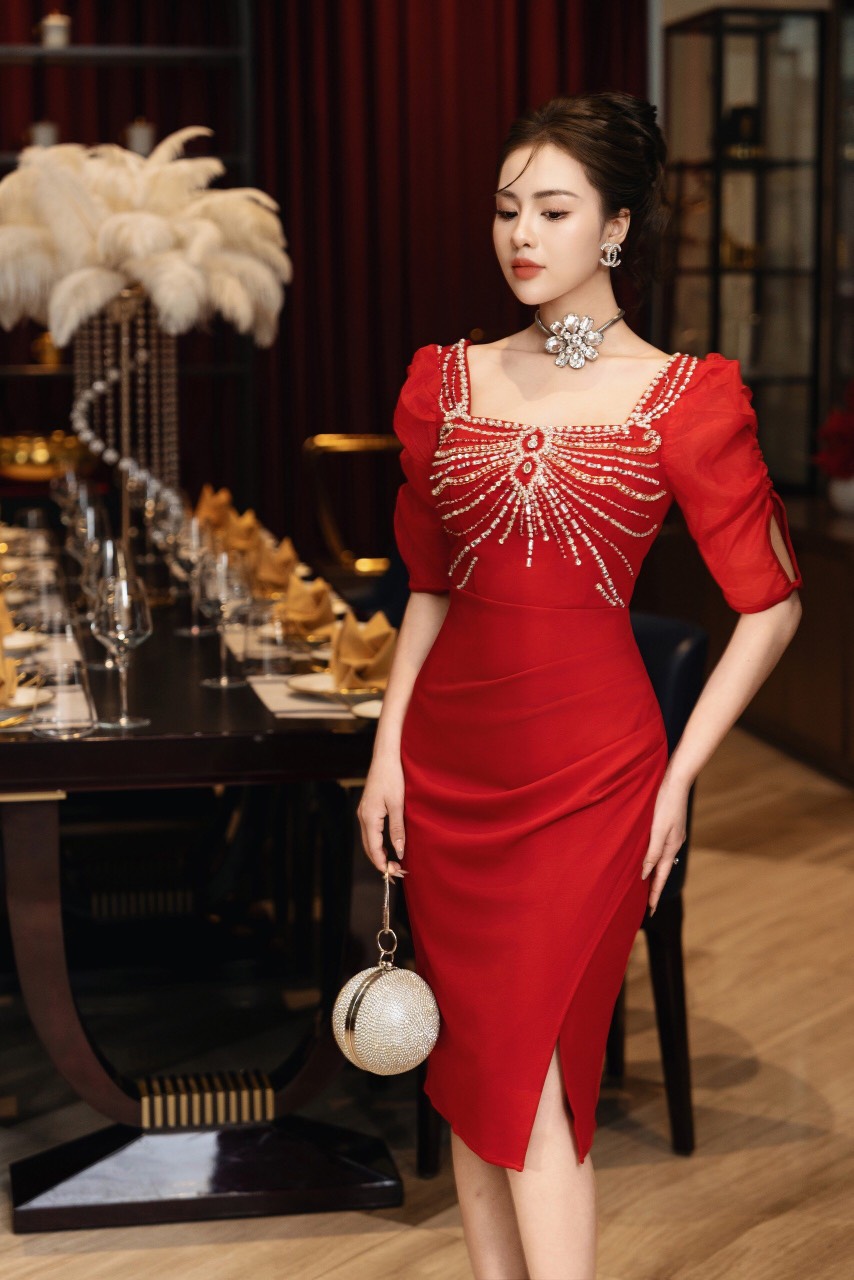 ĐẦM BODY THUN ĐÍNH HẠT CAO CẤP