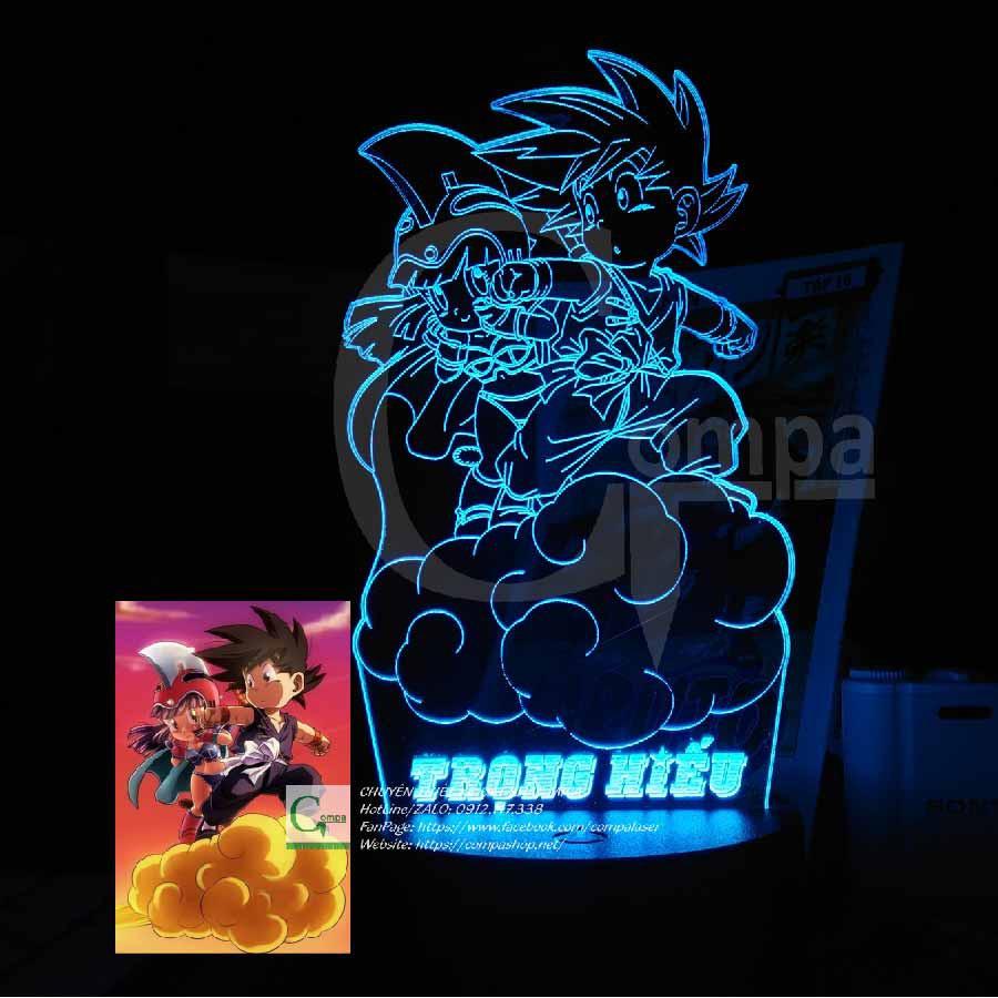 Đèn Ngủ Anime Đèn LED 3D Dragonball Kid Goku ADRB0106 16 màu tùy chỉnh