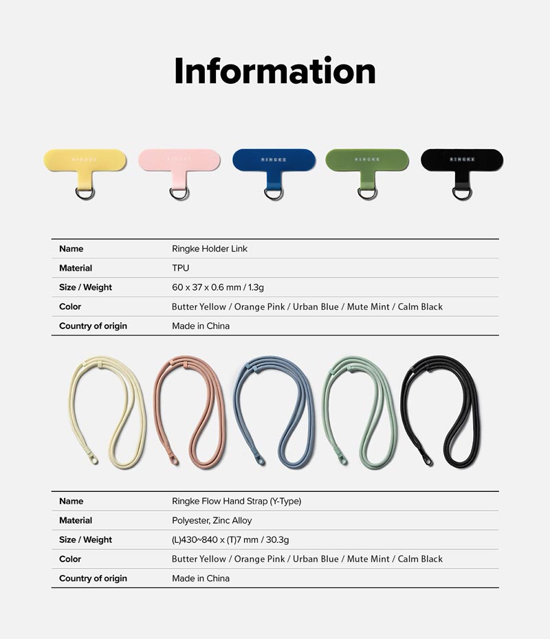 Dây đeo RINGKE Holder Link Flow Shoulder Strap Y-Type - Hàng Chính Hãng