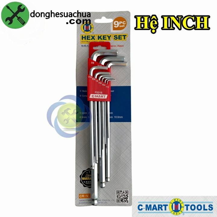 Bộ lục giác hệ inch C-Mart F0016-inch 9 CÂY