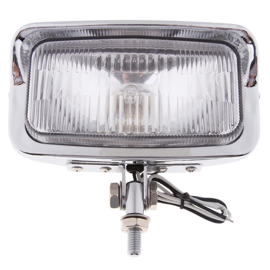 55W     Chrome     Motorcycle     6  .  5  "   Vintage     Retro     Rectangle
