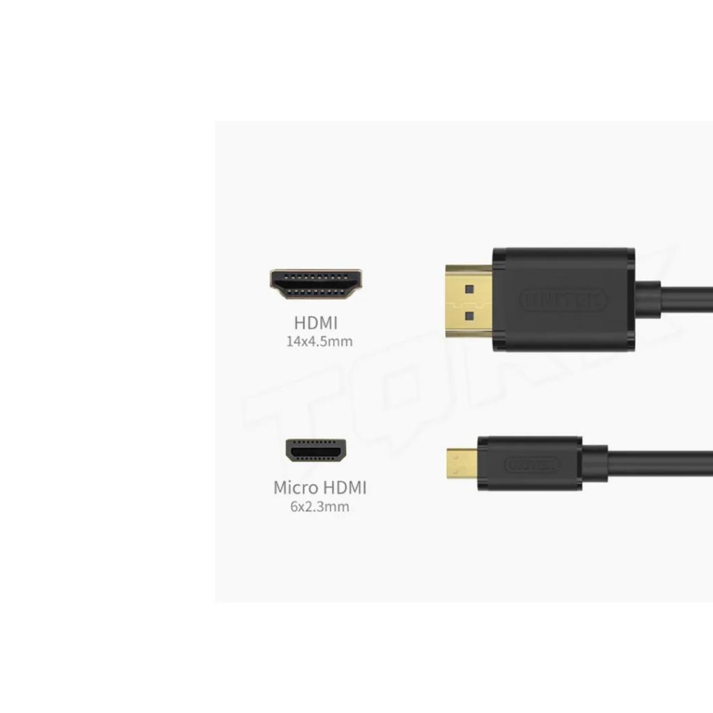 CÁP MICRO HDMI RA HDMI 1M Y-C152A UNITEK - HÀNG CHÍNH HÃNG