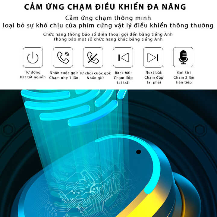 Tai nghe M8 LCD TWS Bluetooth 5.0 Kiềm Sạc Dự Phòng