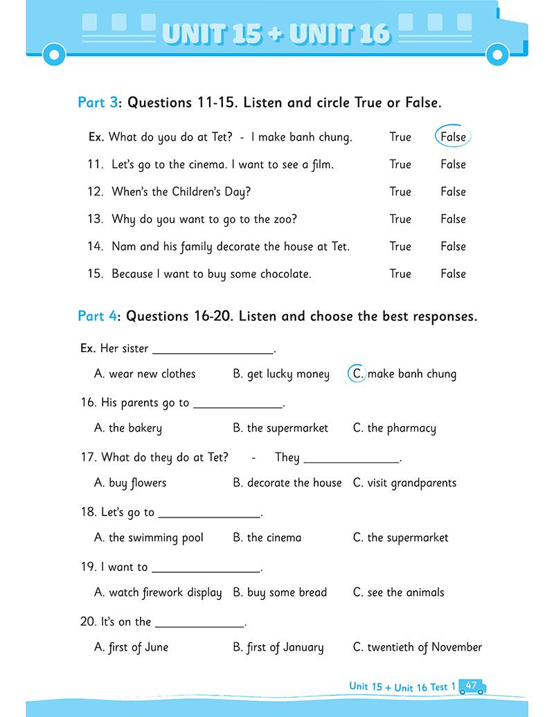 Sách Big 4 Bộ Đề Tự Kiểm Tra 4 Kỹ Năng Nghe - Nói - Đọc - Viết (Cơ Bản Và Nâng Cao) Tiếng Anh Lớp 4 - Tập 2