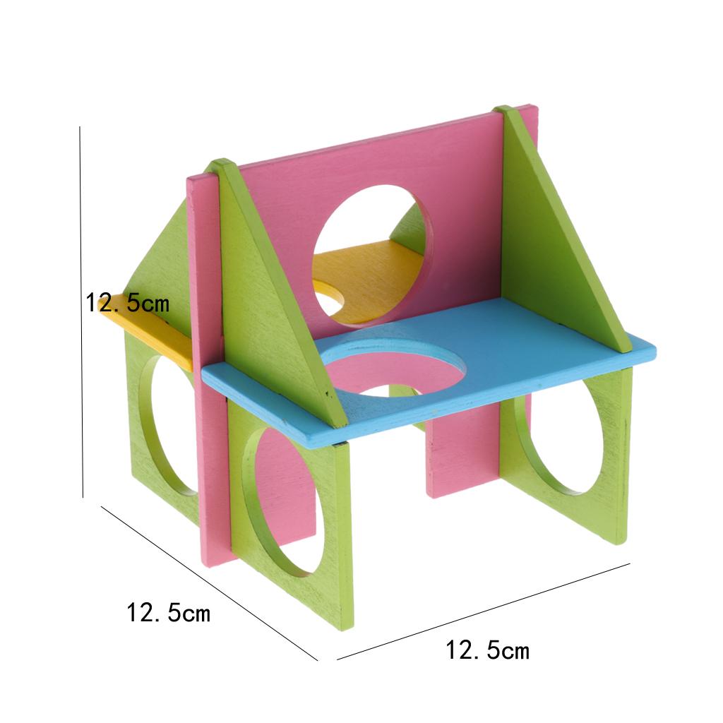Hamster Supplies Gym Exercise Wood House Toy for Dwarf Hamster Mouse Rat