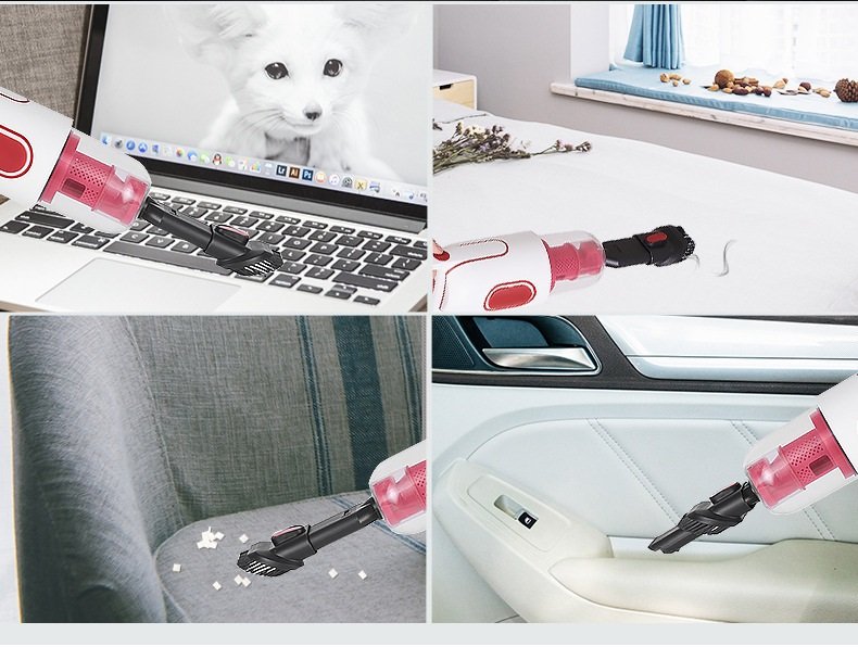 Máy Hút Bụi Cầm Tay Không Dây, Có Đèn Cao Cấp, Lực Hút Lớn 8500PA, Êm Ái Mạnh Mẽ, Sử Dụng Trong Nhà, Ngoài Trời Và Cho Ô Tô