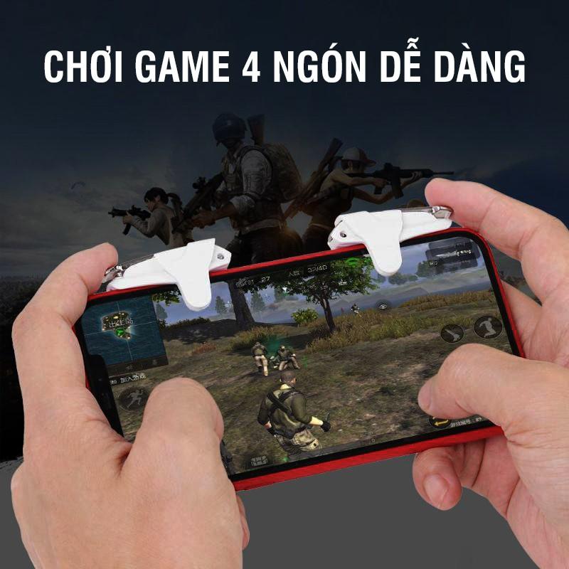 Nút bắn PUBG Free Fire White Shark - Nút bấm chơi PUBG 4 ngón