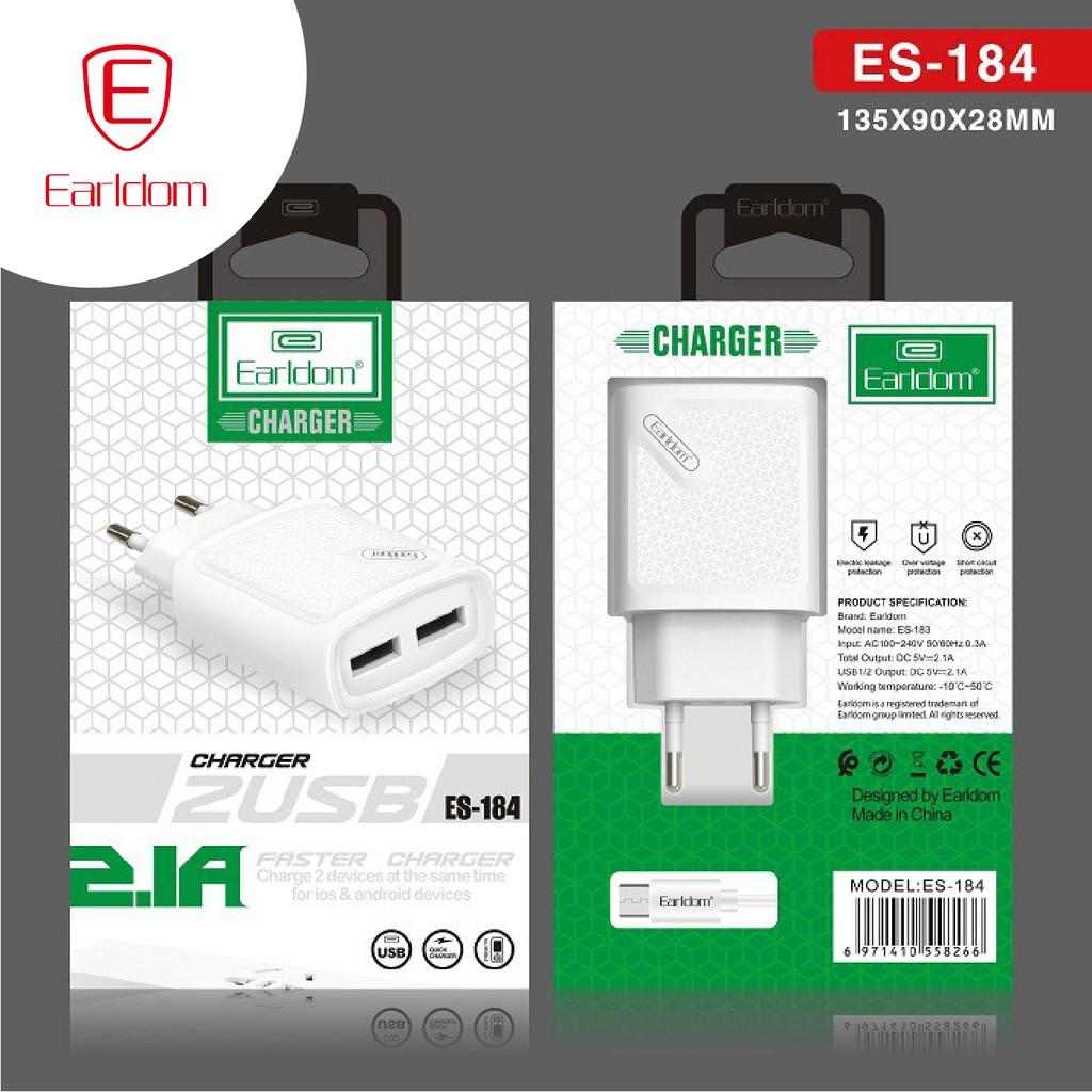 Bộ sạc Earldom ES-184 cho chân Iphone, Micro, Type C - Hàng chính hãng